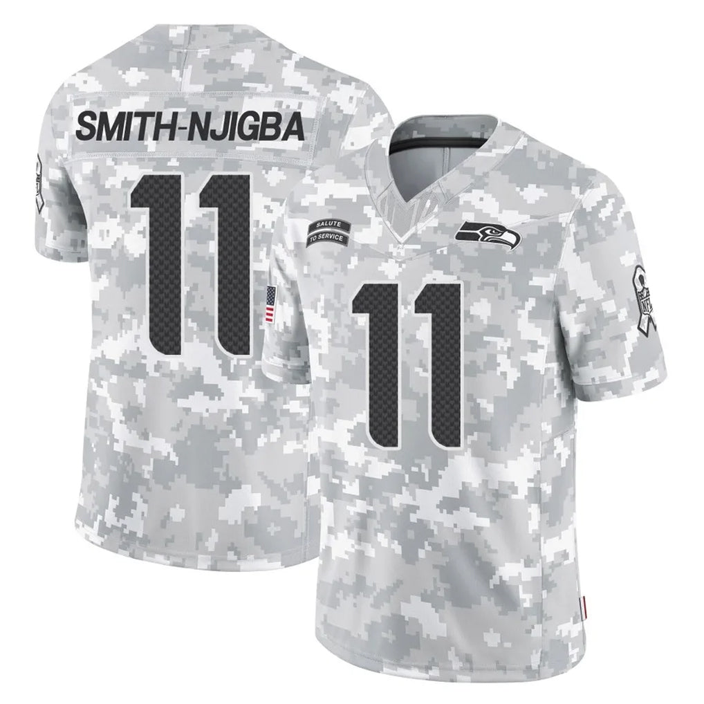 S.Seahawks #11 Jaxon Smith-Njigba Player Arctic Camo Limited Salute To Service Home Game Ldoa Stitched Jerseys
