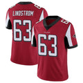 A.Falcons #63 Chris Lindstrom Player Red Color Vapor Untouchable Limited Home Game Ldoa Stitched Jerseys