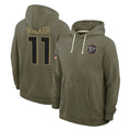 A.Falcons #11 Jalon Walker Player Olive 2025 Salute to Service Hoodies Ldoa Stitched Jerseys