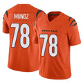 C.Bengals #78 Anthony Munoz Player Orange Vapor F.U.S.E. Limited Home Game Ldoa Stitched Jerseys