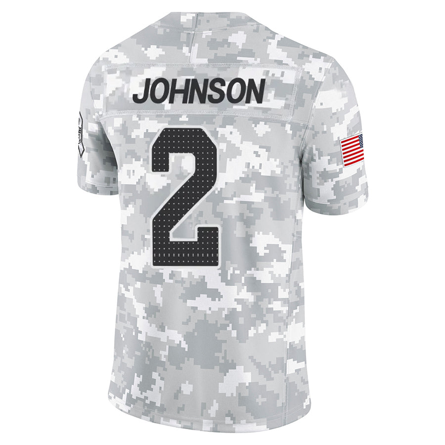 A.Cardinals #2 Will Johnson Player Camo Salute to Service Limited Home Ldoa Stitched Jerseys