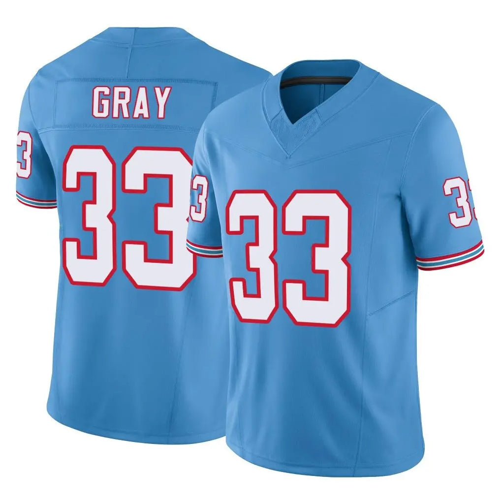 T.Titans #33 Cedric Gray Player Light Blue Limited Vapor F.U.S.E. Home Game Ldoa Stitched Jerseys