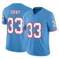T.Titans #33 Cedric Gray Player Light Blue Limited Vapor F.U.S.E. Home Game Ldoa Stitched Jerseys