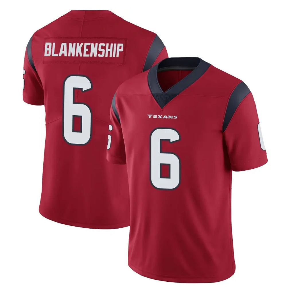 H.Texans #6 Reed Blankenship Player Red Limited Vapor Untouchable Home Game Ldoa Stitched Jerseys