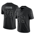 B.Bills #79 Spencer Brown Player Black RFLCTV Limited Ldoa Stitched Jerseys