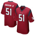 H.Texans #51 Will Anderson Jr. Player Red Home Game Ldoa Stitched Jerseys