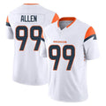 D.Broncos #99 Zach Allen Player White Limited Vapor F.U.S.E. Home Game Ldoa Stitched Jerseys