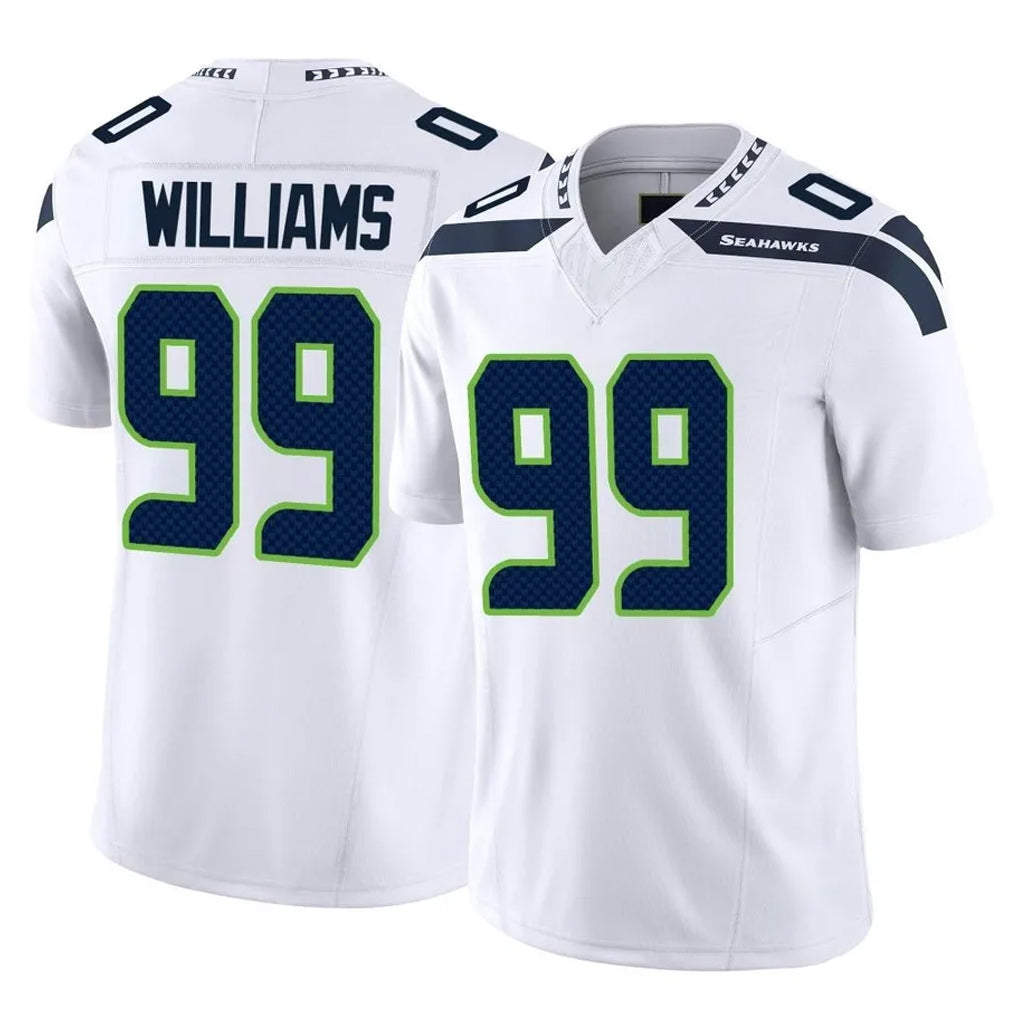 S.Seahawks #99 Leonard Williams Player White Limited Vapor F.U.S.E. Home Game Ldoa Stitched Jerseys