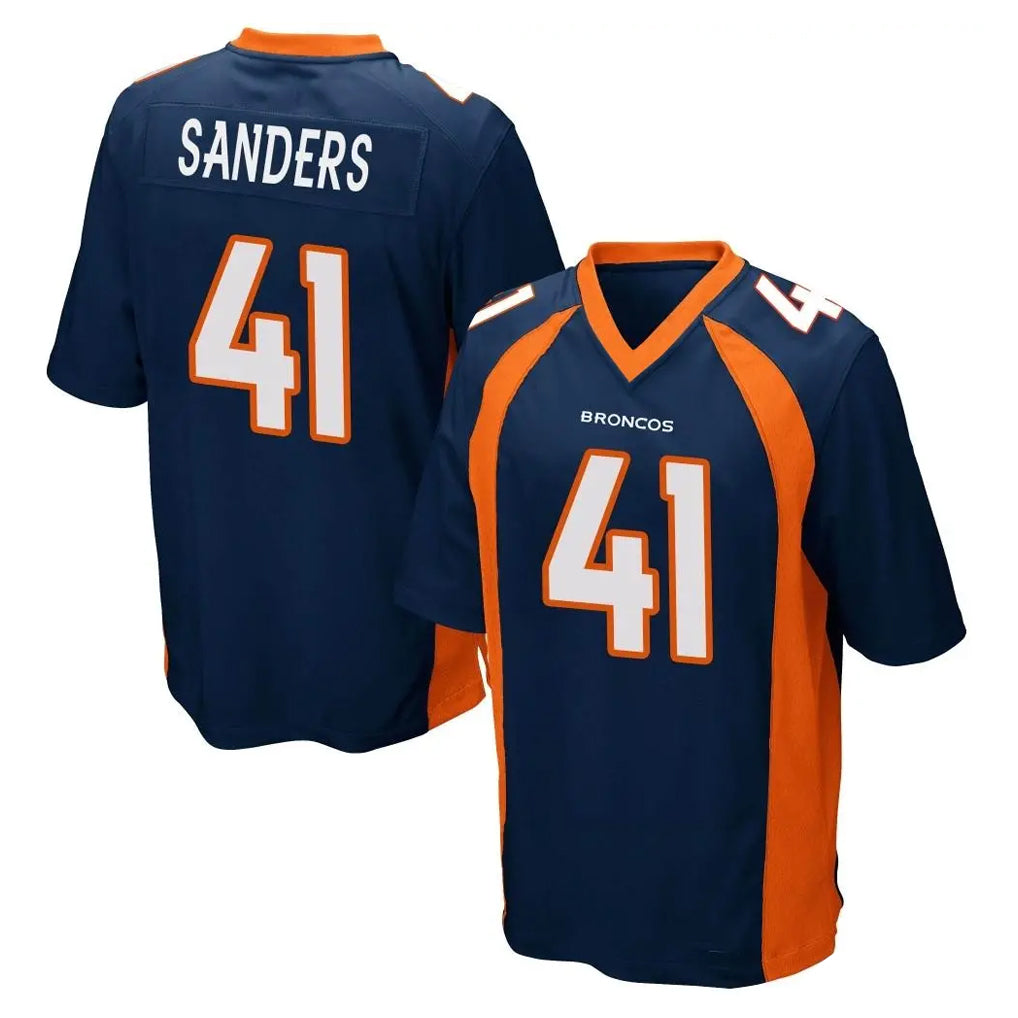D.Broncos #41 Drew Sanders Player Navy Game Ldoa Stitched Jerseys