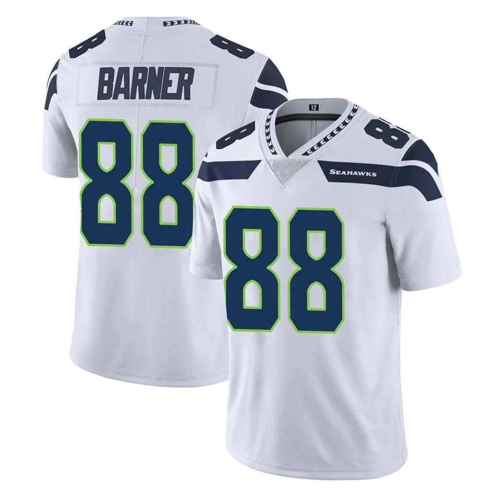 S.Seahawks #88 AJ Barner Player White Limited Vapor Untouchable Home Game Ldoa Stitched Jerseys
