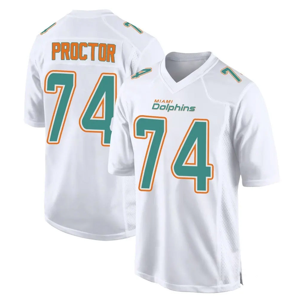M.Dolphins #74 Kadyn Proctor Player White Fashion Home Game Ldoa Stitched Jerseys