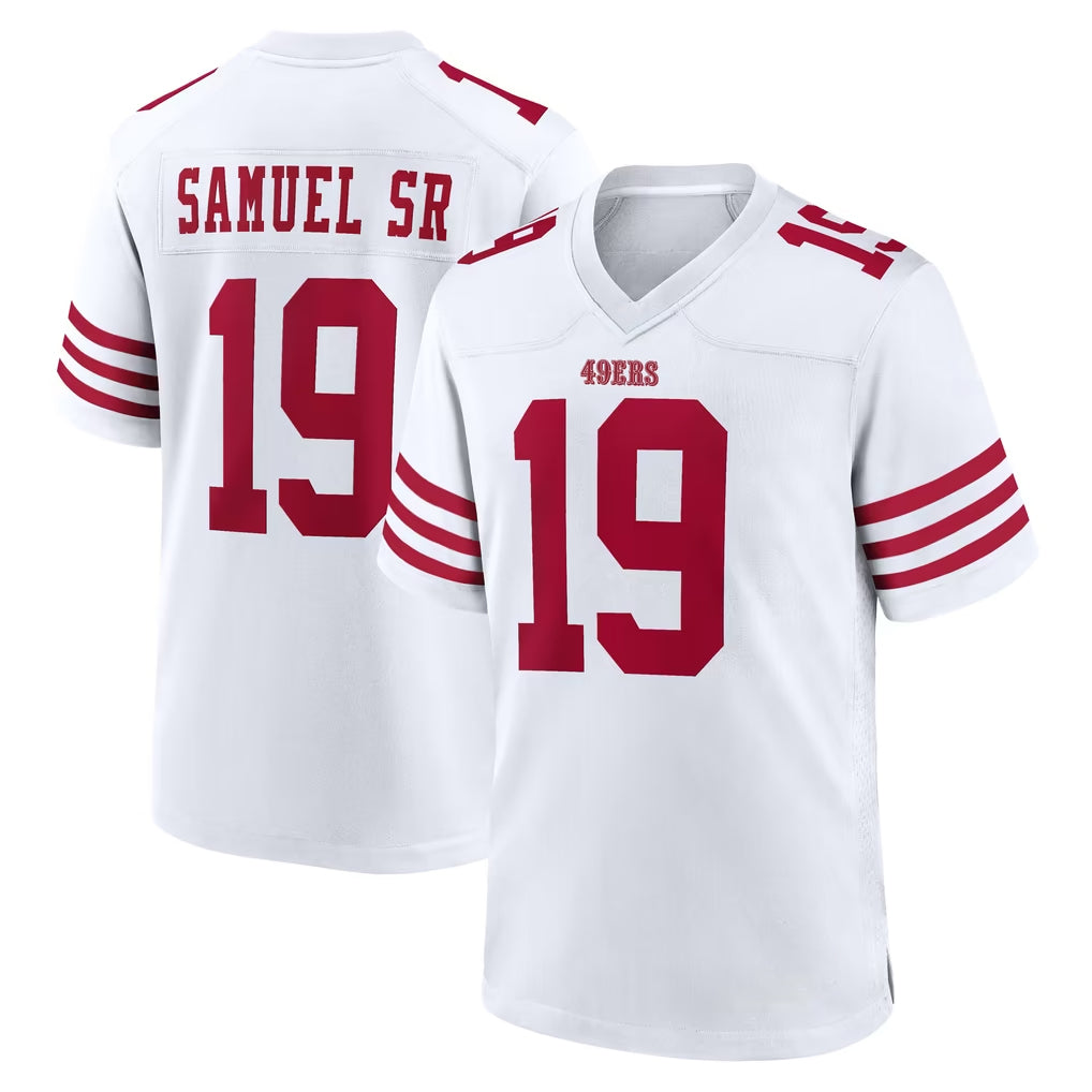SF.49ers #19 Deebo Samuel Sr. Player White Game Home Ldoa Stitched Jerseys