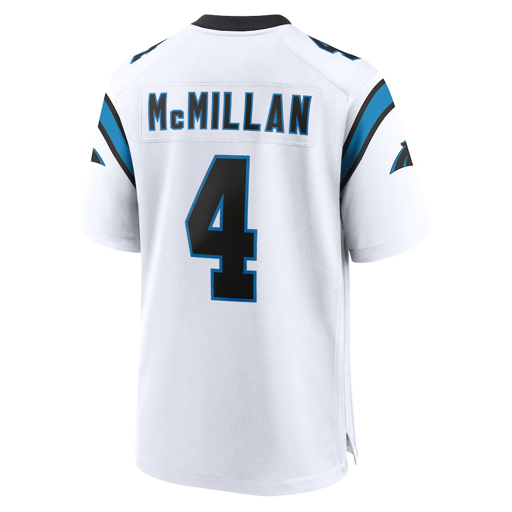 C.Panthers #4 Tetairoa McMillan Player White Home Game Ldoa Stitched Jerseys