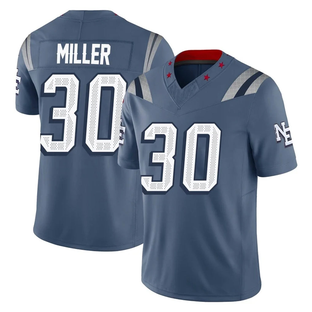 NE.Patriots #30 Jam Miller Player Blue Limited Rivalries Collection Home Game Ldoa Stitched Jerseys