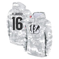 C.Bengals #16 Joe Flacco Player Arctic Camo Salute to Service Pullover Hoodie Limited Ldoa Stitched Jerseys