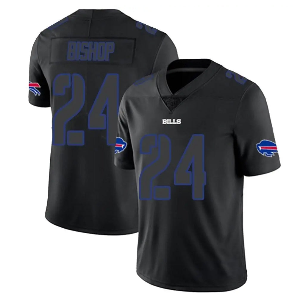 B.Bills #24 Cole Bishop Player Limited Black Impact Game Ldoa Stitched Jerseys