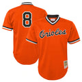 B.Orioles #8 Cal Ripken Player Orange Mitchell & Ness Cooperstown Collection Mesh T-shirt Game Ldoa Stitched Jerseys