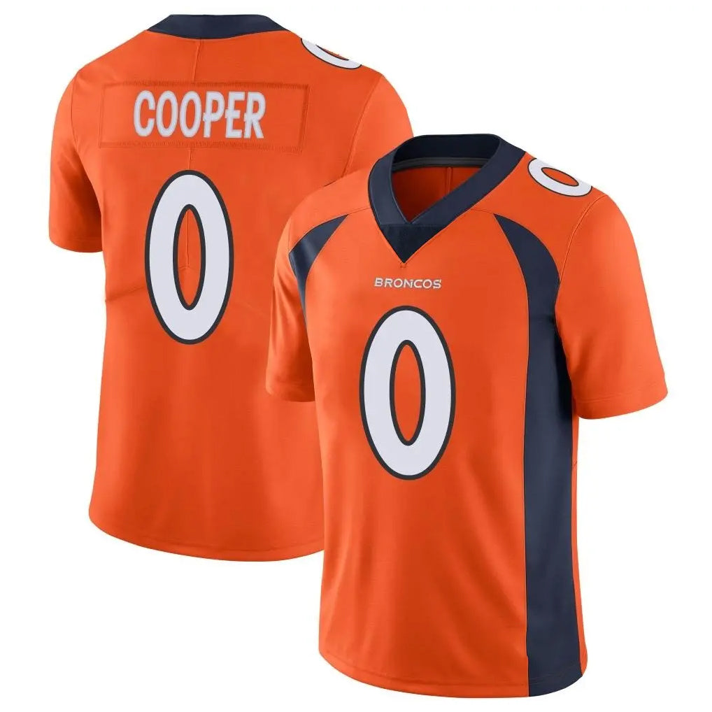 D.Broncos #0 Jonathon Cooper Player Orange Color Vapor Untouchable Limited Game Ldoa Stitched Jerseys