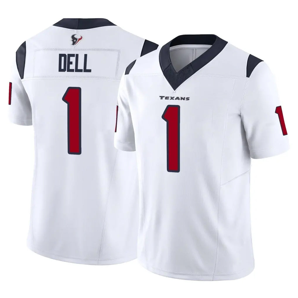 H.Texans #1 Tank Dell Player White Limited Vapor F.U.S.E. Home Game Ldoa Stitched Jerseys