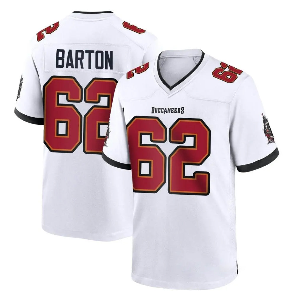 TB.Buccaneers #62 Graham Barton Player White Home Game Ldoa Stitched Jerseys