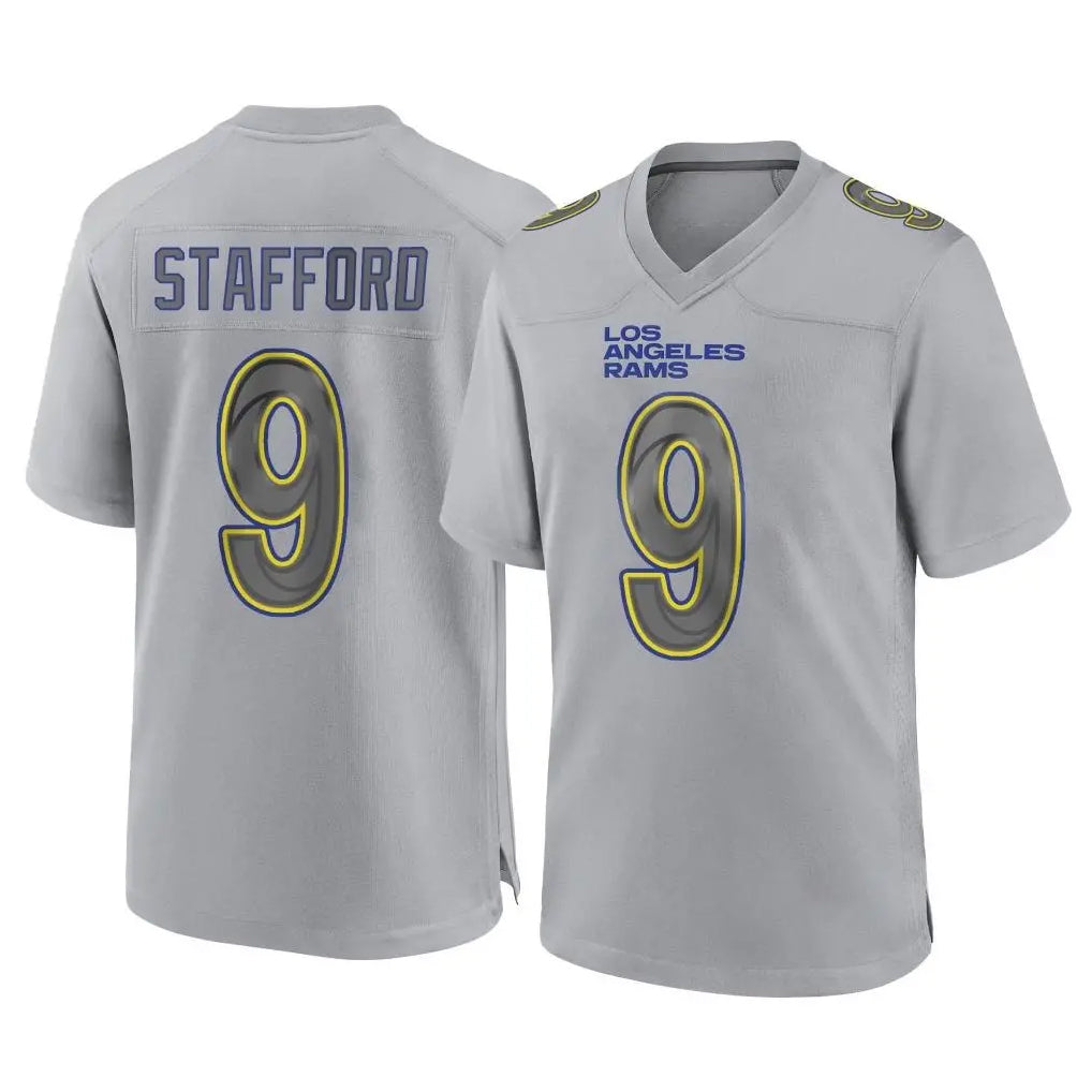 LA.Rams #9 Matthew Stafford Player Gray Atmosphere Fashion Home Game Ldoa Stitched Jerseys