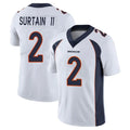 D.Broncos #2 Pat Surtain II Player White Vapor Untouchable Limited Home Game Ldoa Stitched Jerseys