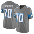 D.Lions #70 Juice Scruggs Player Gray Vapor F.U.S.E. Limited Home Game Ldoa Stitched Jerseys
