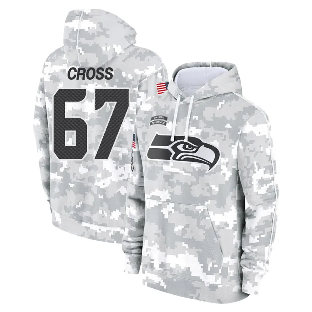 S.Seahawks #67 Charles Cross Player Arctic Camo Limited Salute to Service Pullover Hoodies Game Ldoa Stitched Jerseys