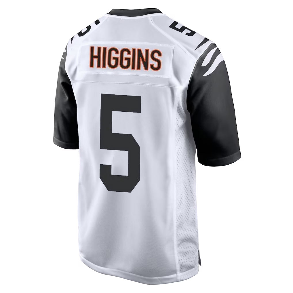 C.Bengals #5 Tee Higgins Player White Alternate Home Game Ldoa Stitched Jerseys