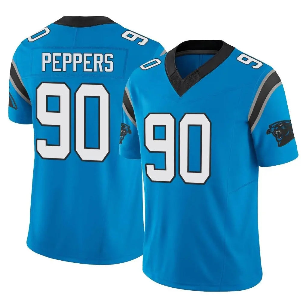 C.Panthers #90 Julius Peppers Player Blue Vapor F.U.S.E. Limited Home Game Ldoa Stitched Jerseys