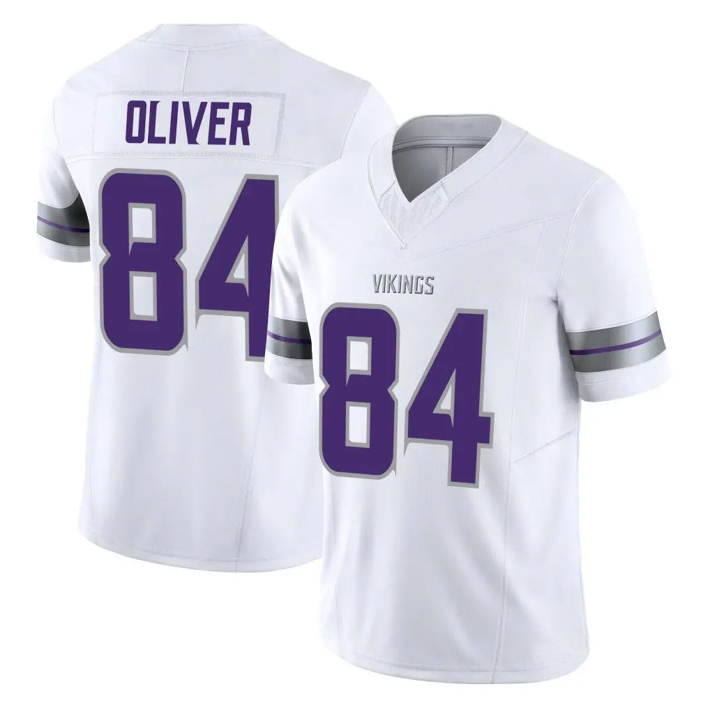M.Vikings #84 Josh Oliver Player White Limited Alternate Vapor F.U.S.E. Home Game Ldoa Stitched Jerseys