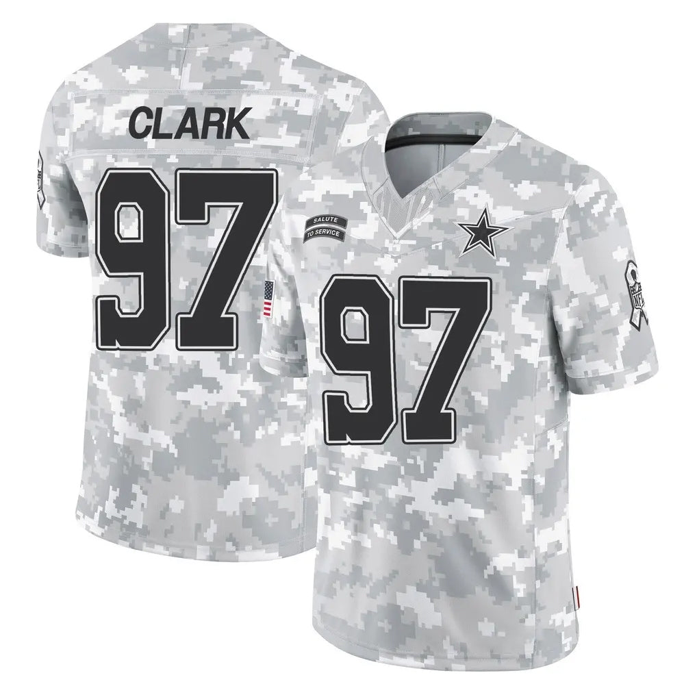 D.Cowboys #97 Kenny Clark Player Arctic Camo Salute to Service Limited Home Game Ldoa Stitched Jerseys