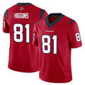 H.Texans #81 Jayden Higgins Player Red Limited Vapor F.U.S.E. Home Game Ldoa Stitched Jerseys