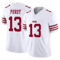 SF.49ers #13 Brock Purdy Player White Limited Vapor F.U.S.E. Home Game Ldoa Stitched Jerseys