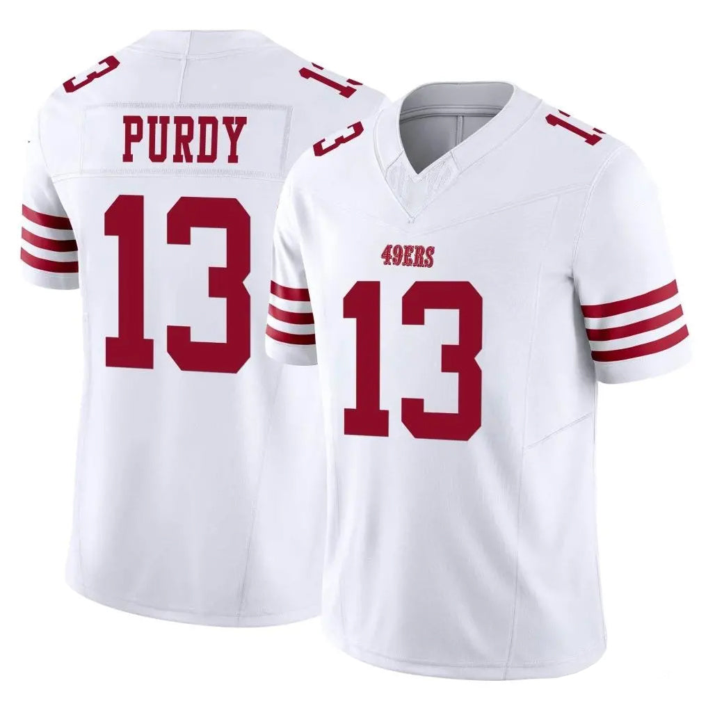 SF.49ers #13 Brock Purdy Player White Limited Vapor F.U.S.E. Home Game Ldoa Stitched Jerseys