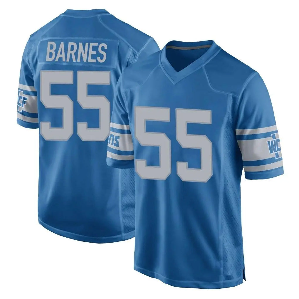 D.Lions #55 Derrick Barnes Player Blue Vapor Untouchable Throwback Game Ldoa Stitched Jerseys
