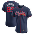 A.Braves #99 Spencer Strider Player Navy Limited Elite Home Game Ldoa Stitched Jerseys