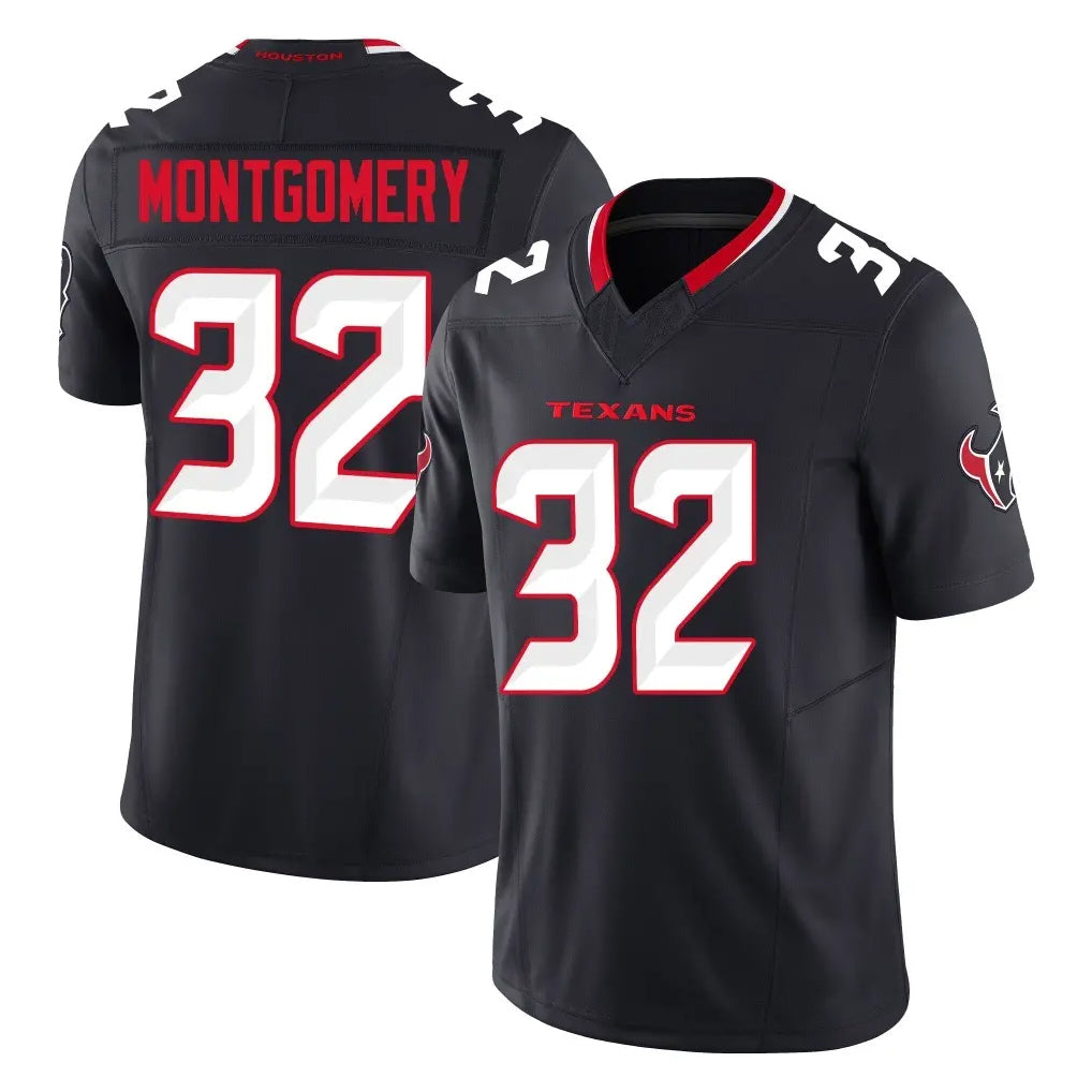 H.Texans #32 David Montgomery Player Navy Limited Alternate Vapor F.U.S.E. Home Game Ldoa Stitched Jerseys