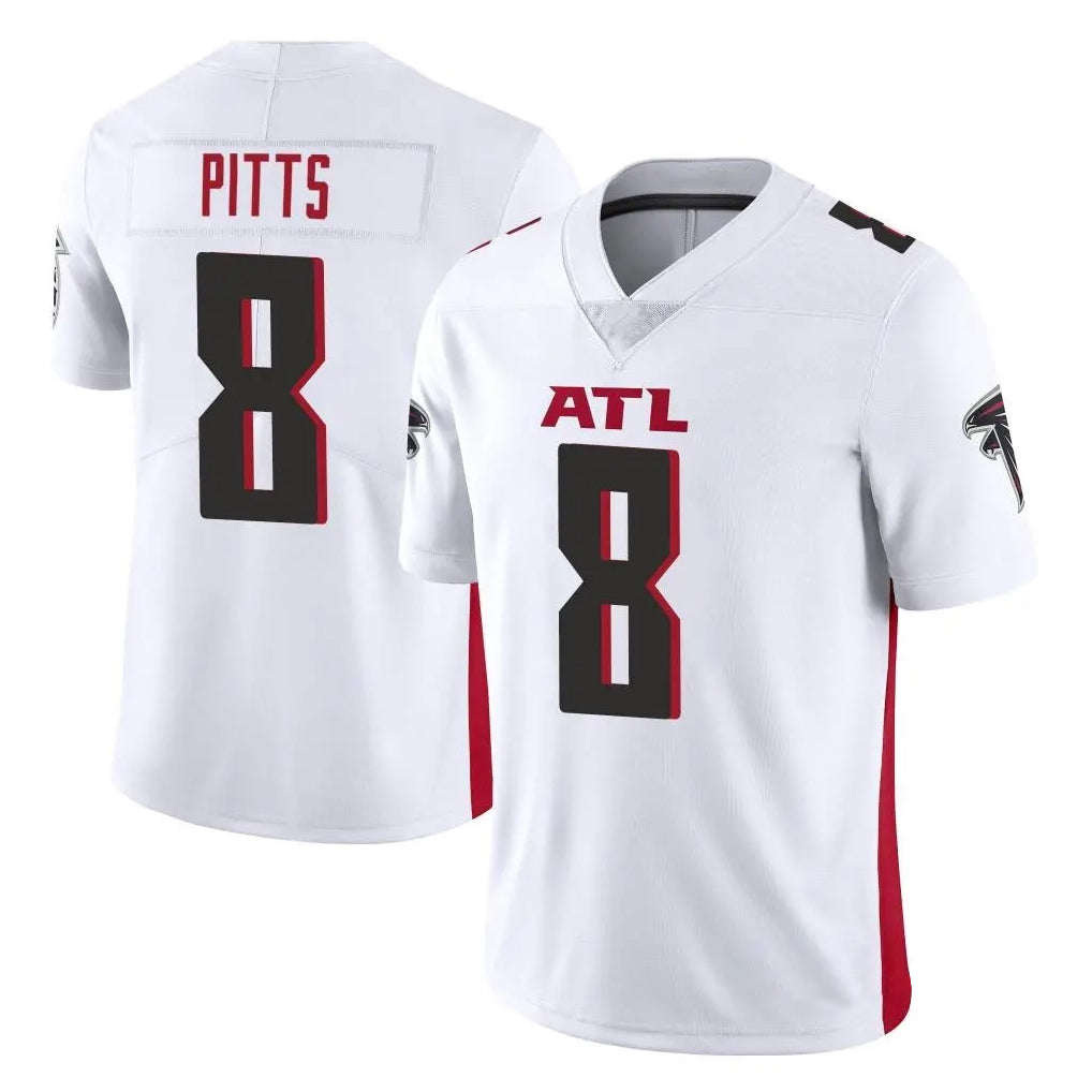 A.Falcons #8 Kyle Pitts Sr. Player White Vapor Untouchable Limited Home Game Ldoa Stitched Jerseys