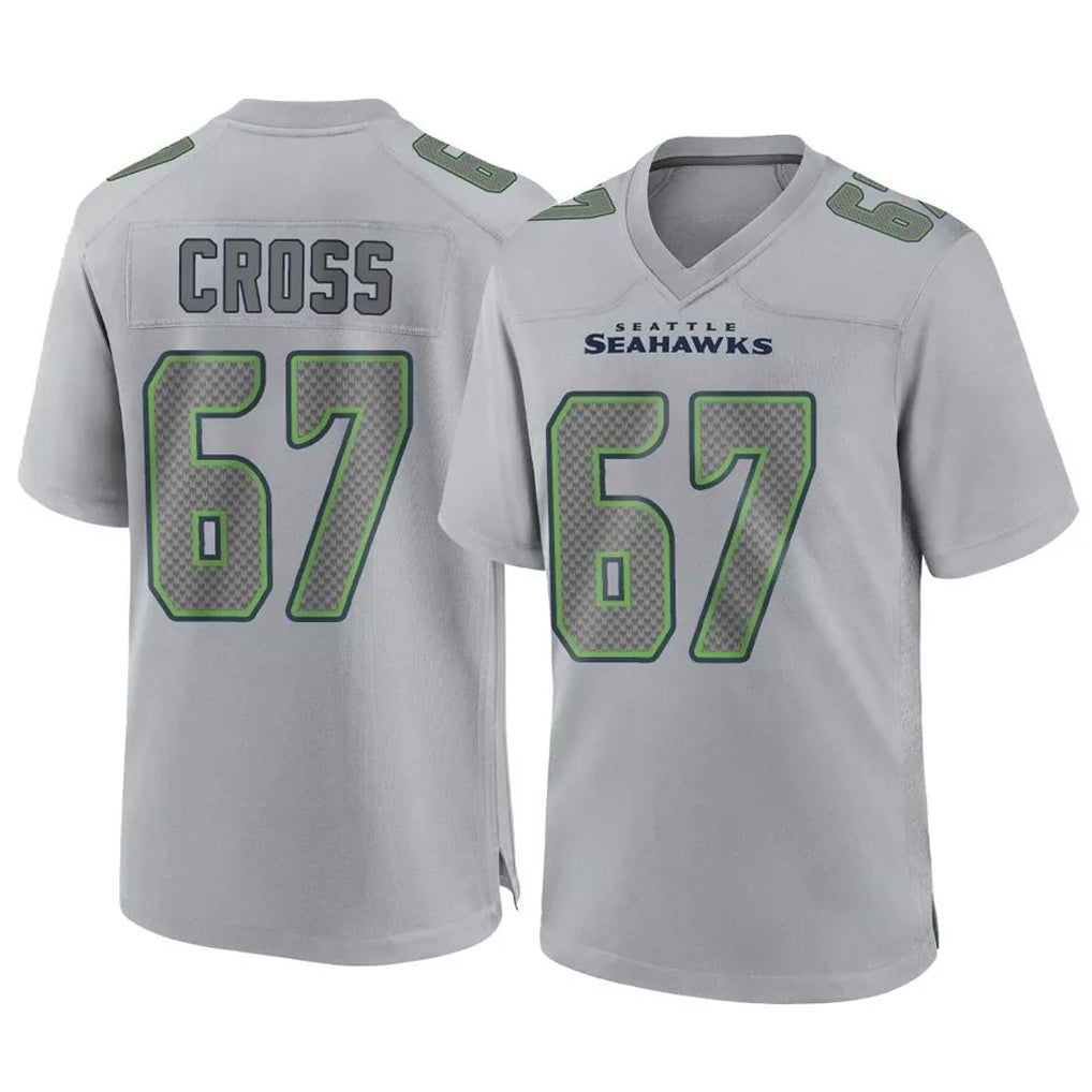 S.Seahawks #67 Charles Cross Player Gray Atmosphere Fashion Home Game Ldoa Stitched Jerseys
