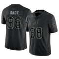 B.Bills #88 Dawson Knox Player Black RFLCTV Limited Game Ldoa Stitched Jerseys