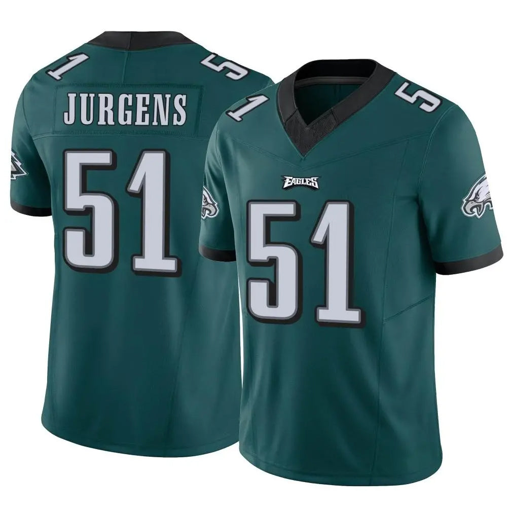 P.Eagles #51 Cam Jurgens Player Team Color Green Limited Vapor F.U.S.E. Home Game Ldoa Stitched Jerseys