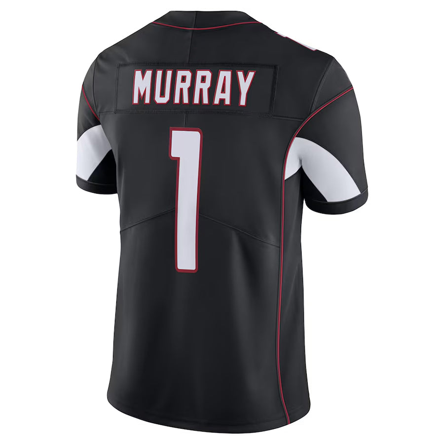 A.Cardinals #1 Kyler Murray Player Black Vapor Limited Home Game Ldoa Stitched Jerseys