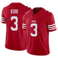 SF.49ers #3 Christian Kirk Player Red Limited Vapor F.U.S.E. Home Game Ldoa Stitched Jerseys