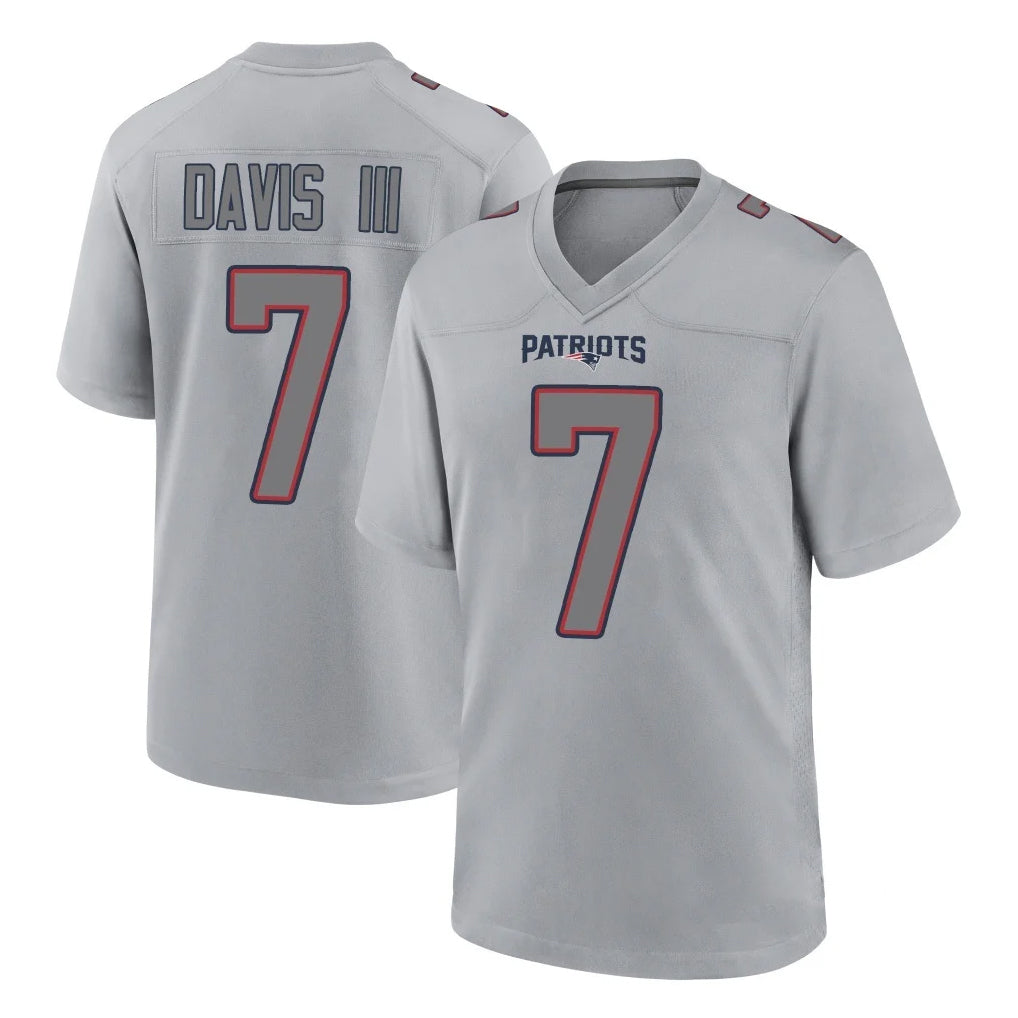 NE.Patriots #7 Carlton Davis III Player Gray Fashion Limited Home Game Ldoa Stitched Jerseys