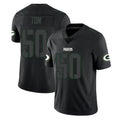 GB.Packers #50 Zach Tom Player Black Impact Limited Home Game Ldoa Stitched Jerseys