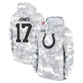 IN.Colts #17 Daniel Jones Player Arctic Camo Salute to Service Hoodies Limited Game Ldoa Stitched Jerseys