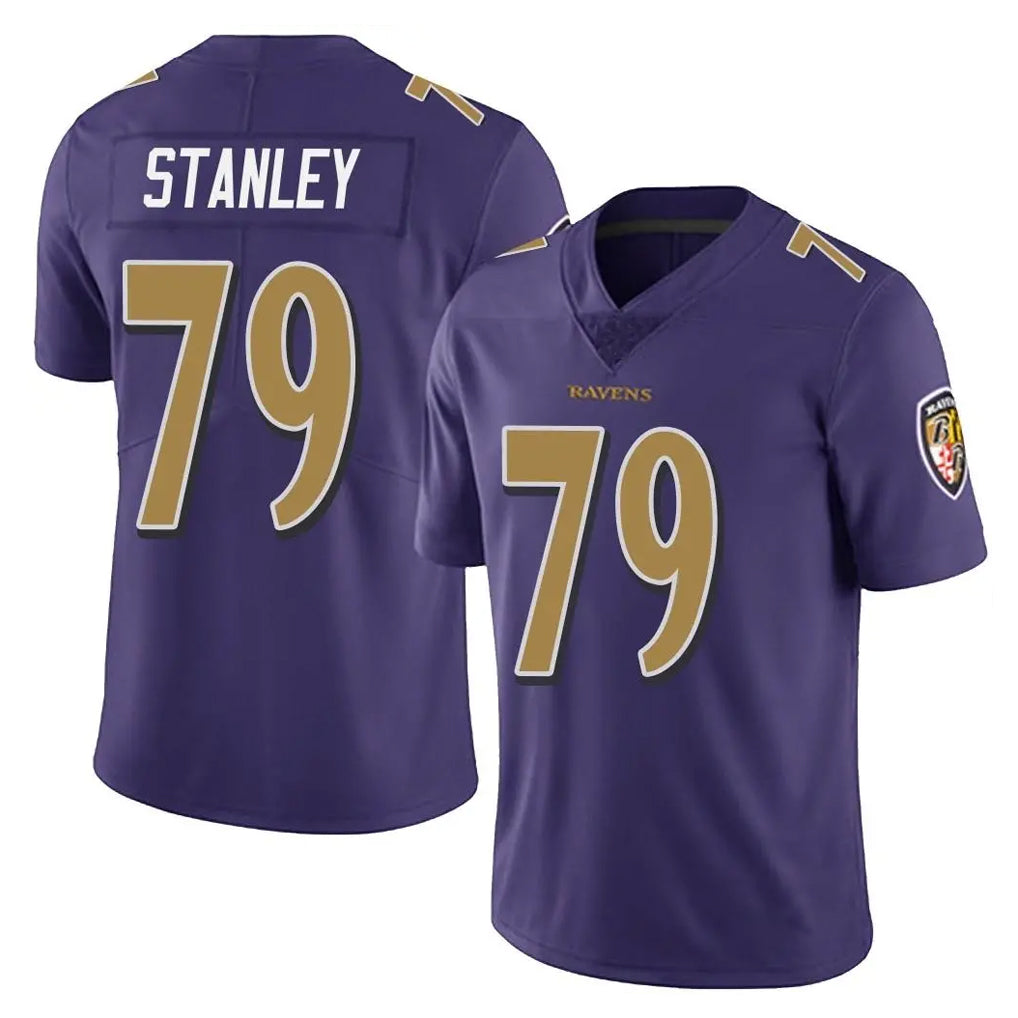 B.Ravens #79 Ronnie Stanley Player Purple Color Rush Vapor Untouchable Limited Home Game Ldoa Stitched Jerseys