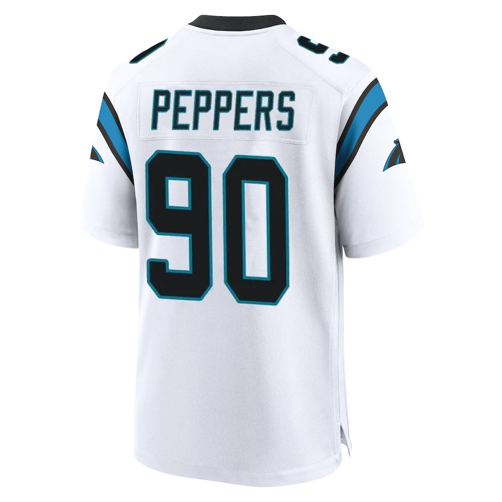 C.Panthers #90 Julius Peppers Player White Home Game Ldoa Stitched Jerseys