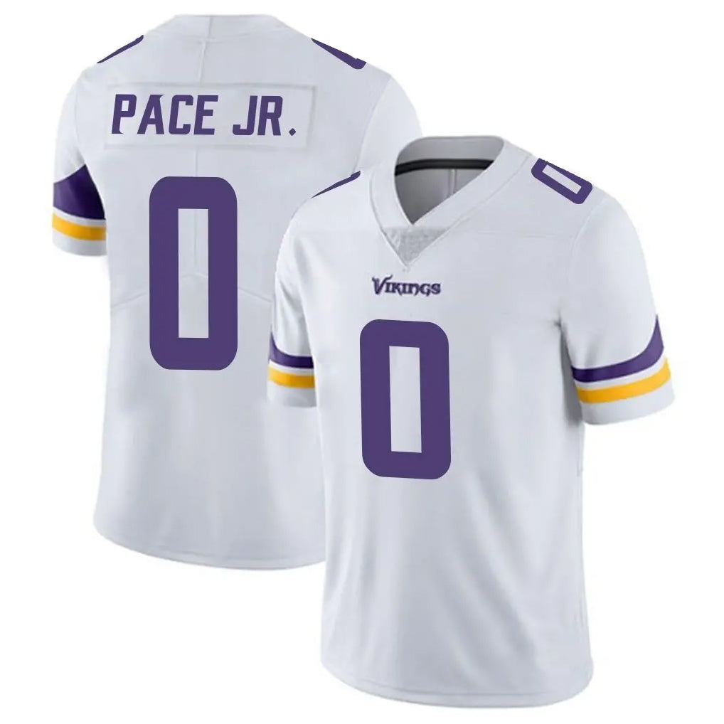 M.Vikings #0 Ivan Pace Jr. Player White Limited Vapor Untouchable Home Game Ldoa Stitched Jerseys